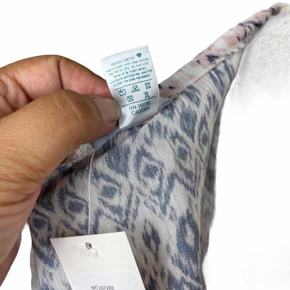 Eberjey Rumba Reed Short Romper Ikat Pink Blue M/L - Picture 8 of 11